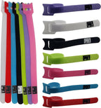 CableLock Cable Ties - 50 Pack - 8 Inch Reusable Cord Organizers - Clean Cable Management for Gaming and Home Office (Red)