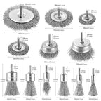 Wire Brush for Drill Set, 12Pcs Cup, Wheel & End Brush Kit with 1/4” Shank, Carbon Steel Drill Brush Attachments for Rust Removal, Stripping, and Abrasive