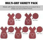 S SATC Mouse Sander Pads 50 PCS Mouse Detail Sander Sandpaper with Extra 3 Tips 60/80/120/150/240 Grits Assortment Mouse Sandpaper 5-1/4" x 3-3/4" 12 Holes