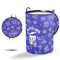 1 Pcs 30 Gallon Collapsible Trash Can Portable Waterproof Reusable with Zippered Lid for RV's, Camping, Recycling, Yard Waste, Leaf Bag, Children Toy Bin (Recycling)
