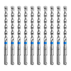 toolant Masonry Drill Bit,SDS Plus Rotary Hammer Drill Bits Set for 3/8" x6inch 10pcs,Carbide Tipped 2-Cutter for Concrete,Masonry and Brick