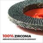 Jumbo Zirconia Flap Discs 4 1/2 for Angle Grinder, 40 Grit Type 27 High Density Trimmable 5/8"-11 inch Grinding Wheels for Grinding, Rust Removal, Sanding and Finishing - 10 Pack