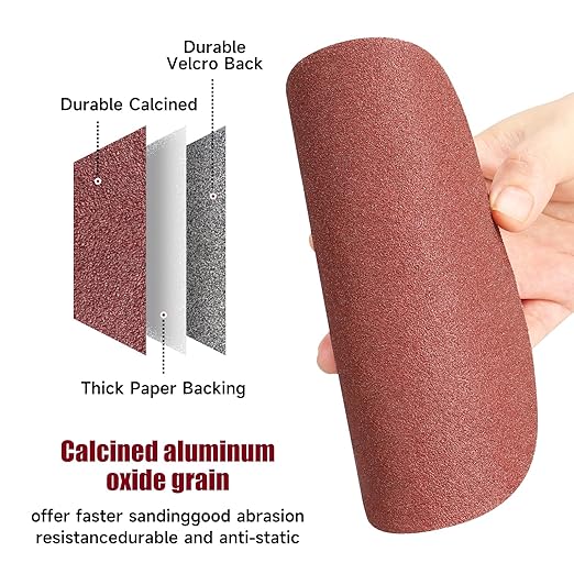 100 PCS 6 Inch Sanding Discs 220 Grit, 6 Hole Hook and Loop Sandpaper, Round Orbital Sand Paper Discs for Sander