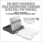 Real Avid 11-Piece Pin Punch Set - Portable All-in-One Punch Set with Storage Case - Choose Between Roll Pin, Standard or Brass and Steel Set