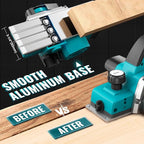 Cordless Electric Hand Planer: 3-1/4-Inch Handheld Planer Compatible with Makita 18V Battery (No Battery) - 15000 RPM Power Wood Planer for Woodworking, Carpentry, and Home DIY