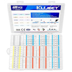 Kuject 600PCS Solder Seal Wire Connector Kit, Solder Seal Butt Terminal Waterproof Insulated Electrical Wire Splice for Automotive Marine Boat