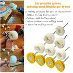 10pcs 1/8inch Cashmere Polishing Buffing Wheel for Dremel Polishing Kit - Polishing Wheel or Silver Polish Wheel - Watch Polishing Kit - Jewelry Buffer Dremel