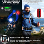 Rechargeable Flashlights High Lumens - Super Bright Small Pocket Magnetic Flashlight, 8 Modes LED Tactical Flash Light, Dual Button Powerful Flashlight for Camping (1, Red)