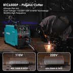 Plasma Cutter, [Pilot Arc] [Large LED Display] [Air Sensor] 65A bestarc Plasma Cutter Machine 110/220V Dual Voltage, 5/8 Inch Clean Cut 1 Inch Max Cut, Post Flow 2T/4T for Beginners DIY