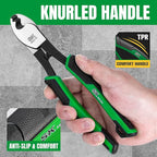 SK 8-Inch Cable Cutter, High Leverage Wire Cutter for Cutting, Stripping and Crimping, Heavy-Duty Cable Cutting Pliers for Aluminum, Copper, Wire, and Communications Cable