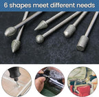 Diamond Burr Set for Dremel, Rotary Tool Diamond Cutting Wheel Stone Glass Tile Jewelry Rock Engraving Bits 1/8" Diamond Grinder Bits Set Carving Cutter Metal Engraver Kit - 32pc Set