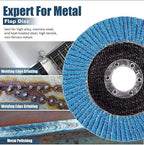 SIGNI 4" x 5/8" Premium Zirconia Flap Discs T27 10-Pack (4.5 inch T27 40#)