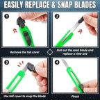 30 Pack Box Cutter Retractable, Snap-Off 9MM Utility Knife, Auto-Lock Razor Knife for Home, School, Hobby Use, Compact Box Opener Exacto Knife for Cutting Boxes, Carton, Cardboard, Vinyl, Rope