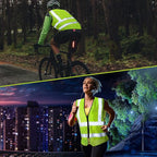 JaGely 12 Pack Reflective Safety Vests with Pockets, High Visibility Mesh Construction Vest for Men Women, Neon Yellow, Size L