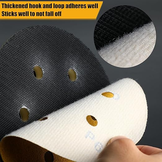 80 Grit Sanding Discs 6 Inch, Hook and Loop Sandpaper for Orbital Sander, Professional for Automotive and Woodworking, 100 Pack