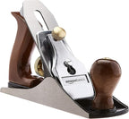 Amazon Basics No.4 Adjustable Universal Precision Smoothing Bench Hand Plane with 2-Inch Blade and Wooden Handles, Brown