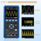 OWON Oscilloscope Multimeter, OWON HDS25S Dual Channel Handheld Oscilloscope with 10MHz Waveform Generator with 250 MSa/s Sample Rate for Multi Tester