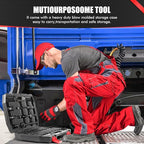 3/8" Impact Socket Set,74pcs Drive 6-Point Deep Socket Wrench Set With 72 Tooth Count Ratchet, Standard SAE 5/16" - 7/8" & Metric 8mm - 22mm,Socket Set For Home Use And Automotive Repair.