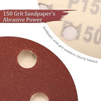 100 PCS 150 Grit 5 Inch Sanding Discs, Hook and Loop Sandpaper for Random Orbital Sander
