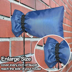 Enlarge Outdoor Faucet Cover for Winter Freeze Protection, 3M Thinsulate, 10”H x 6.3”W Hose Bib Covers for Wall Taps Outside, Waterproof & Frost Free Insulated Spigot Cover, 4 Pcs Faucet Socks - Blue