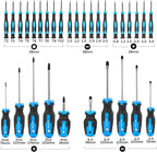 NEIKO 01379A Master Screwdriver Set, 32 Piece Magnetic Precision Screwdrivers, Phillips, Flathead, Slotted, and Torx Drivers, Includes Magnetizer and Demagnetizer, Small Magnetic Screwdrivers