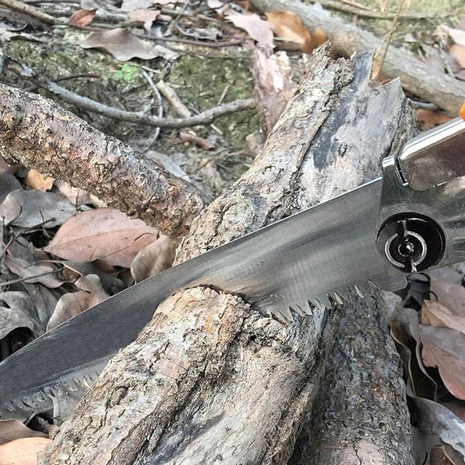REXBETI Folding Saw, Heavy Duty 11 Inch Extra Long Blade Hand Saws for Wood Camping, Dry Wood Pruning Saws With Hard Teeth, Quality SK-5 Steel