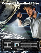 PHIXTON Rechargeable Flashlights High Lumens 2000 Super Bright Long Range 3280FT, Long Lasting 15H Powerful USB C LED Strong Flash Light High Powered, Heavy Duty, Zoomable, for Home Camping Gift