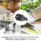 7/8 Inch Hole Saw with 9.1mm Triangle Shank Arbor, JTemgle Bi-Metal Hole Saw Heavy Duty Hole Cutting Tool for Cornhole Boards, Recessed Lights, Wood, Plastic, Drywall & Soft Metal