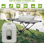 VINGLI 45L Upgraded Portable Sink| Rolling Hand Wash Basin Stand with Towel Holder & Soap Dispenser & Wheels, Perfect for Garden/Camping/Outdoor Events/Gatherings/Worksite/RV/Indoor