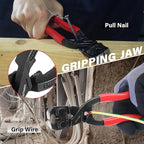HAUTMEC 8 Inch Nail Puller Pliers Tool, High Leverage End Cutting Pliers, Nail Remover Tool with Anti-Slip Grip, CRV Steel End Cutting Nippers Tool for Pulling or Cutter Nails, Small Bolts and Wires