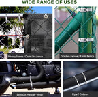 Stainless Steel Cable Tie Gun with Metal Zip Ties, for Fastening and Cutting Metal Cable Ties, 100pcs 11.8inch Stainless Steel Zip Ties heavy duty for Chain Link Fence, Exhaust Pipe Outdoor
