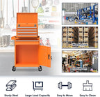 5-Drawer High Capacity Rolling Tool Chest, Tool Box with Drawers and Wheels, Toolbox on Wheels with Cabinet(Orange)