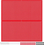 Metal Pegboard for Garage Storage,Steel Pegboard Heavy Duty 16-Inch X 32-Inch Metal Peg Board Tool Organization Panels (Red, 2 Pack)