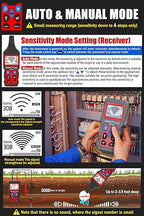NF-826 Underground Wire Locator Circuit Tracker 12-400V AC/DC, locates Circuit Breakers, fuses, Wires, Short Circuits, Open Circuits, Ceiling/Wall/Dog Fence Cables, Irrigation Control Lines