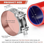 AKIHISA 4 Pack 52-55mm ID Range T-Bolt Hose Clamp,304 Stainless Steel Heavy Duty Tube Clamp 2.05 to 2.17 Inch