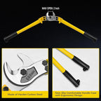 24 Inch Heavy Duty Cable Cutter, Carbon Steel Wire Rope Cutter for Aluminum and Copper Wire Rope, Multi-Functional Labor Saving Long Arm Wire Cutter Pliers with Ergonomic Design
