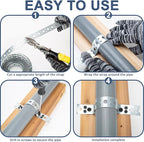 Galvanized Metal Strap 1-Inch x 50Feet, 23-Gauge Pipe Hanger Strap Metal Strapping with Holes Plumbers Strap DIY Cutting for Pipe Supports Hanging
