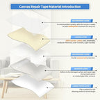 KING MOUNTAIN Canvas Repair Tape,Outdoor Gear Patch, 4×63 Inches,Waterproof,Self-Adhesive for Repairing Boat Covers,Sun Shades,Sofas,Tents,Lounge Chairs,Awnings (Beige1.0)