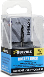 Kutzall Extreme Taper Rotary Burr, 1⁄8" Shaft, Very Coarse - Wood Carving Bit for Dremel, Foredom, DeWalt, Milwaukee. Abrasive Tungsten Carbide, 1⁄8" (3.1mm) Dia. X 7⁄8" (22.2mm) Length TX-18-EC