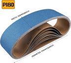 10-Piece 4 x 36 Inch 180 Grit Zirconia Sanding Belts, Heavy Duty Long-lasting Sanding Bands for Belt Sander, Rust Paint Removal, Wood Metal Grinding and Finishing