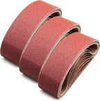 21 Pcs 3 x 21 Inch Sanding Belts,3 Each of 40 60 80 120 180 240 400 Grits 3 x 21 Belt Sander Sanding Belts,Aluminum Oxide Belt Sander Paper for Woodworking Metal Paint Polishing