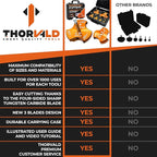 THORVALD PVC Pipe Reamer TriForce - 7 Sizes with Tungsten Carbide Blades - Video Tutorial + User Guide - 3 Blades PVC Fitting Saver for Plumbing - Tool Sizes: 1/2" ; 3/4″ ; 1″ ; 1-1/2″ ; 2″ ; 3″ ; 4″