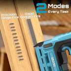 SEESII Cordless Brad Nailer, 18 Gauge 2 in 1 Electric Stapler/Nail Gun, 2.0Ah Battery, 1000pcs Nails and Staples, Adjustable Depth for Upholstery, Woodworking