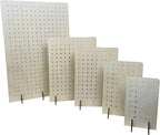 Torched Pegboard Display Stand for Jewelry, Craft Shows, Selling, Vendor Events, Tools, Peg Board Accessories Rack Organizer, Small 5.88" L x 4.3" W x 9.88" H, Natural