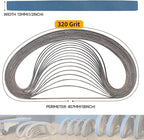 40-Piece 1/2 x 18 Inch 320 Grit Zirconia Sanding Belts, Heavy Duty Long-lasting Mini Sanding Bands for Belt Sander, Rust Paint Removal, Wood Metal Grinding and Finishing