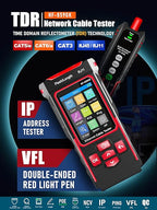 NF-859GK Network Cable Tester with lP Tester,VFL 10mwVisual Fault Locator,PING/POE/RJ45 RJ11 TDR CAT5CAT6 Cable Toner Ethernet Tester for Phone LinesCAT3,Wire Tracer LAN Network Tool