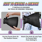Outdoor Faucet Cover for Winter - Pro 7.1"W x 9.8"H - 4 PACK Outdoor Water Faucet Cover Socks for Winter Freeze Protection Pipe Insulation Reusable Waterproof Insulated Spigot backflow Cover - Beige