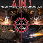 YESWELDER CUT-60DS PRO Plasma Cutter, 60Amp 110V/220V Non-High Frequency Non-Touch Pilot Arc 4-In-1 Plate Cutting/Grid Cutting/Gouging/Marking Multifunctional Plasma Cutting Machine