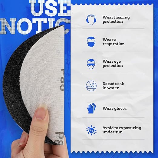 30PCS 6 inch Silicon Carbide Sanding Discs 600 Grit, Wet Dry Orbital Sander Hook and Loop Sandpaper Disc, Best for Metal,Automotive,Wood Polishing