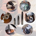 5/8"-11 Glossy Black Angle Grinder Extension Shaft Connecting Rod with Grinder Adjustable Spanner Wrench Flange Nut kit Car Polisher Airway Buff Extender Rotary Extension Kit(Black 3" & 4" & 5.5")